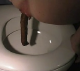 From the early video shoots of Ana Didovic. Here she is spreading her ass cheeks and shitting a huge, long turd into a toilet. About 3.5 minutes.